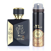 Zwart en goud parfumset met Oud en Zaafaran Oud voor 24 uur frisheid